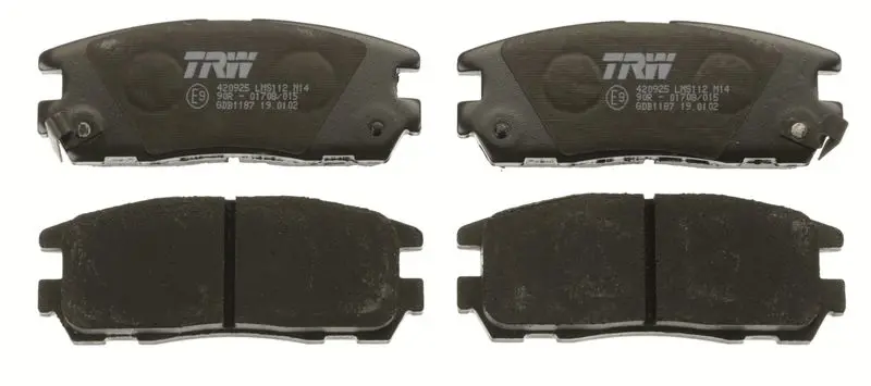 Handler.Part Brake pad set, disc brake TRW GDB1187 2