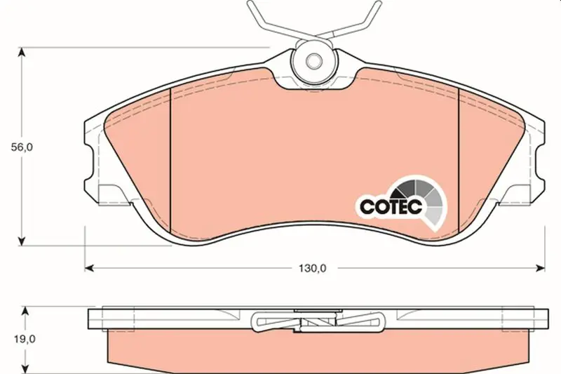 Handler.Part Brake pad set, disc brake TRW GDB1295 1