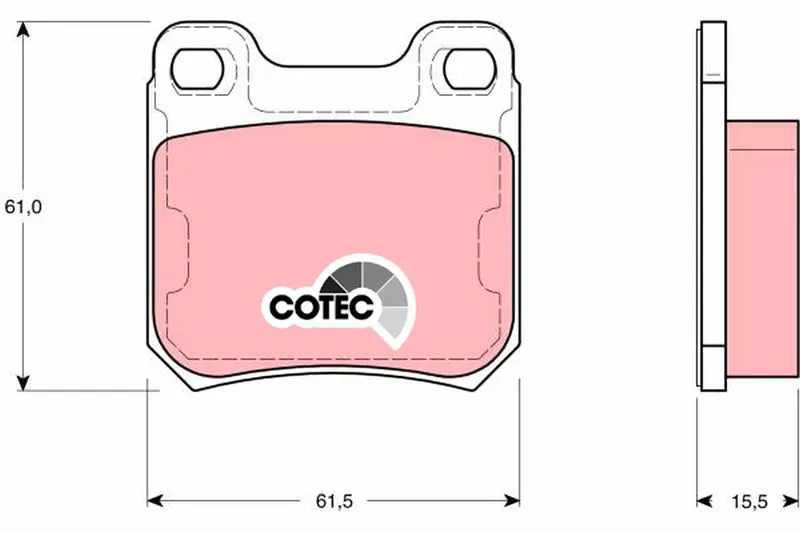 Handler.Part Brake pad set, disc brake TRW GDB1346 1