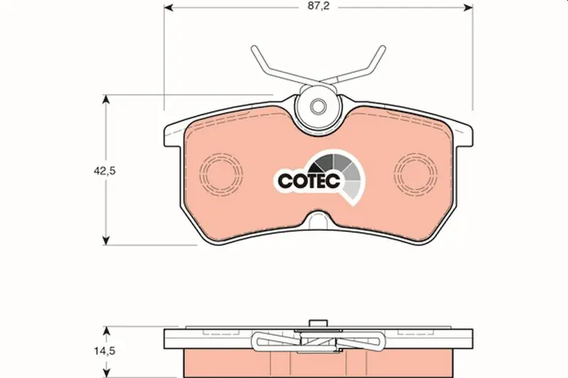 Handler.Part Brake pad set, disc brake TRW GDB1354 1