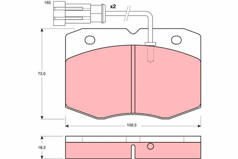 Handler.Part Brake pad set, disc brake TRW GDB1356 1