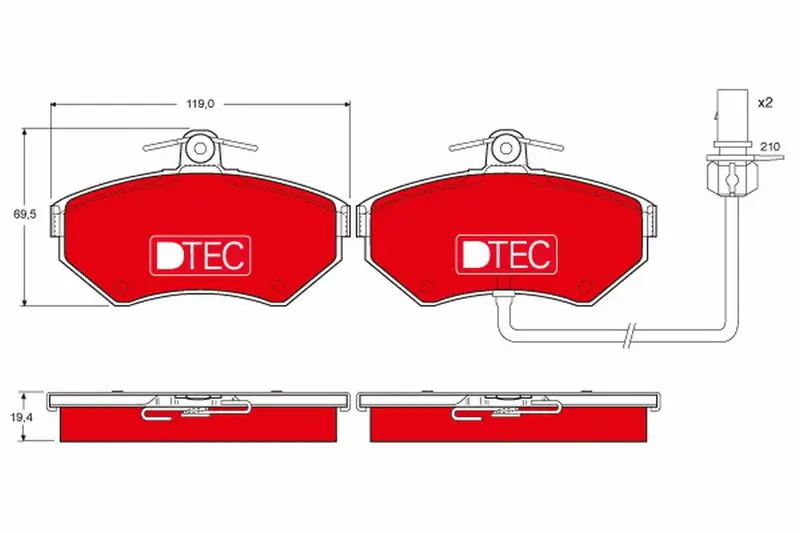 Handler.Part Brake pad set, disc brake TRW GDB1366DTE 1