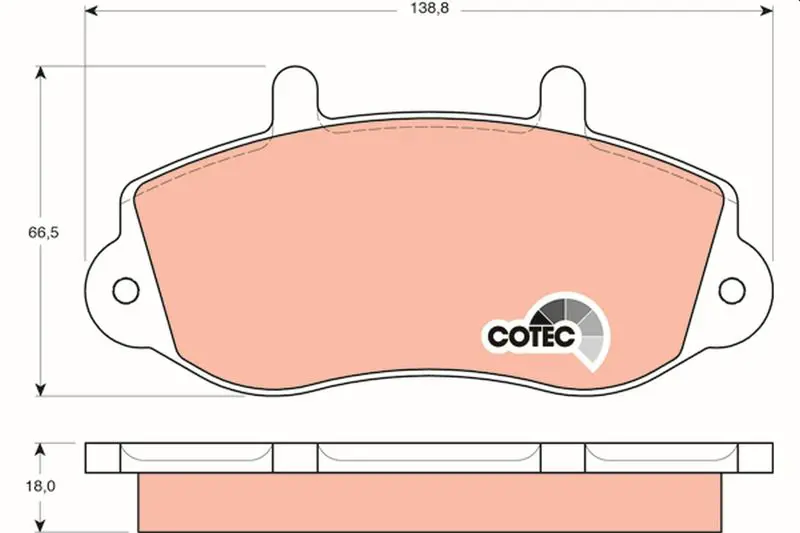 Handler.Part Brake pad set, disc brake TRW GDB1380 1