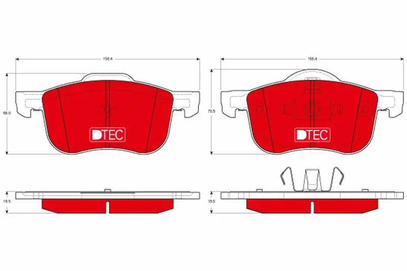 Handler.Part Brake pad set, disc brake TRW GDB1388DTE 1