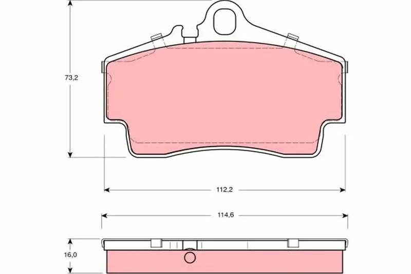 Handler.Part Brake pad set, disc brake TRW GDB1395 1