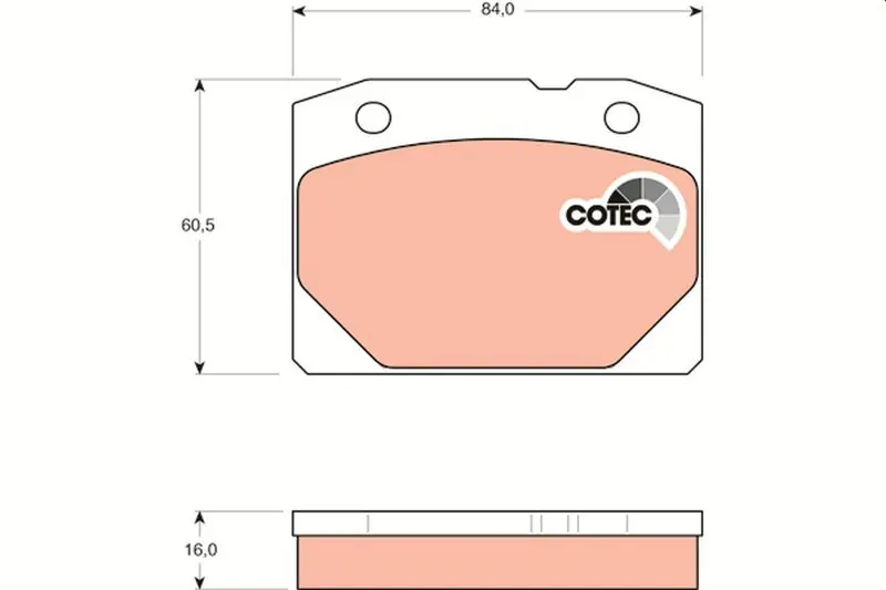 Handler.Part Brake pad set, disc brake TRW GDB140 1