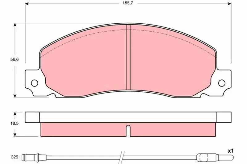 Handler.Part Brake pad set, disc brake TRW GDB1407 1