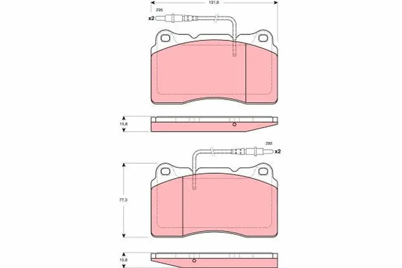 Handler.Part Brake pad set, disc brake TRW GDB1431 1