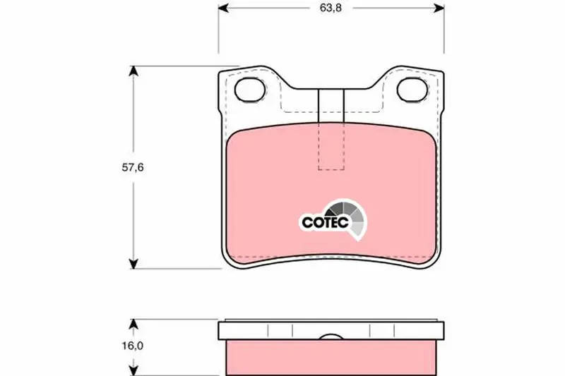 Handler.Part Brake pad set, disc brake TRW GDB1432 1