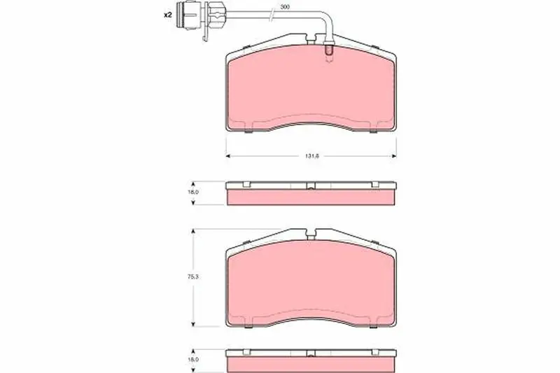 Handler.Part Brake pad set, disc brake TRW GDB1506 1