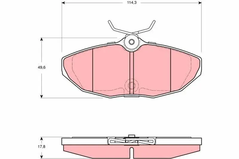 Handler.Part Brake pad set, disc brake TRW GDB1511 1