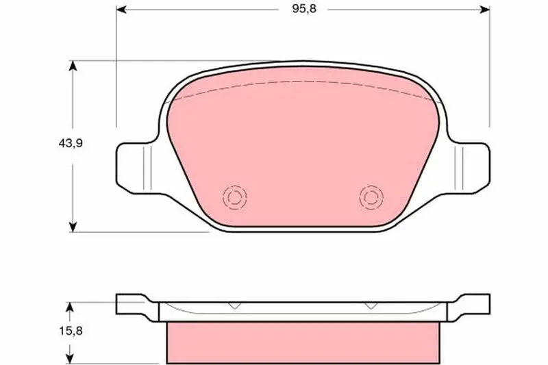 Handler.Part Brake pad set, disc brake TRW GDB1520 1