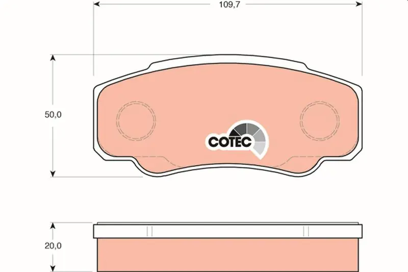 Handler.Part Brake pad set, disc brake TRW GDB1521 1