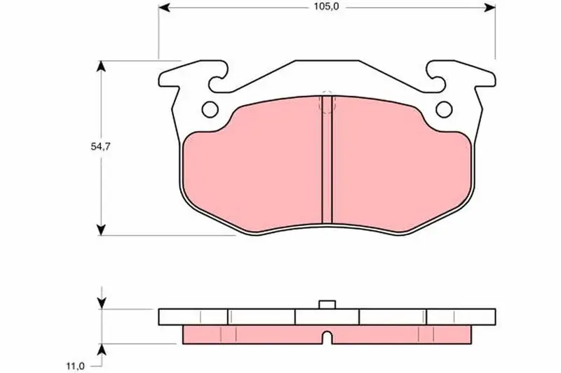 Handler.Part Brake pad set, disc brake TRW GDB1522 1