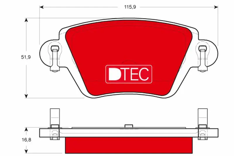 Handler.Part Brake pad set, disc brake TRW GDB1525DTE 1