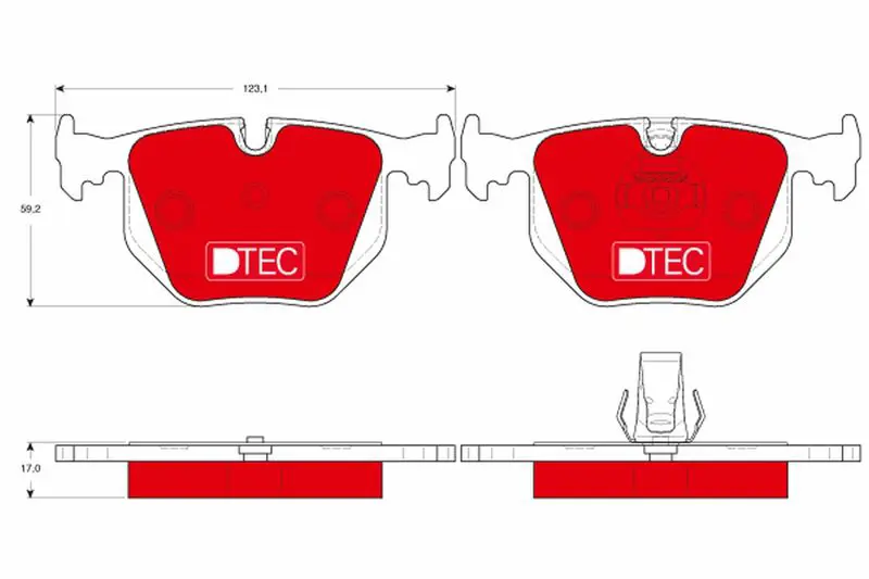 Handler.Part Brake pad set, disc brake TRW GDB1530DTE 1