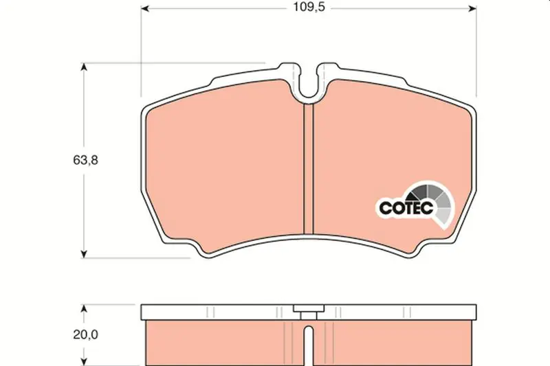 Handler.Part Brake pad set, disc brake TRW GDB1535 1