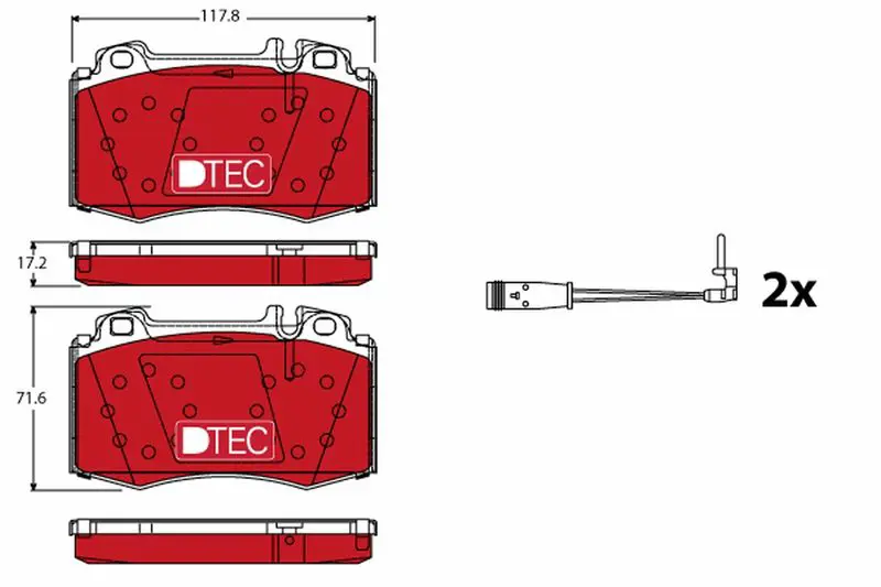 Handler.Part Brake pad set, disc brake TRW GDB1543DTE 1