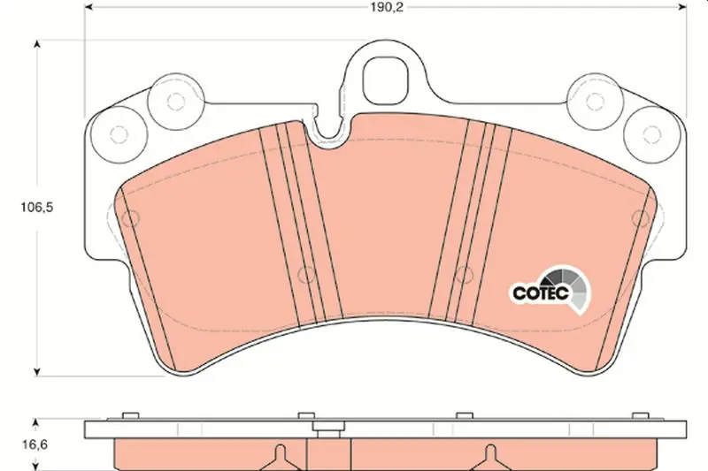 Handler.Part Brake pad set, disc brake TRW GDB1548 1