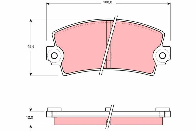 Handler.Part Brake pad set, disc brake TRW GDB155 1