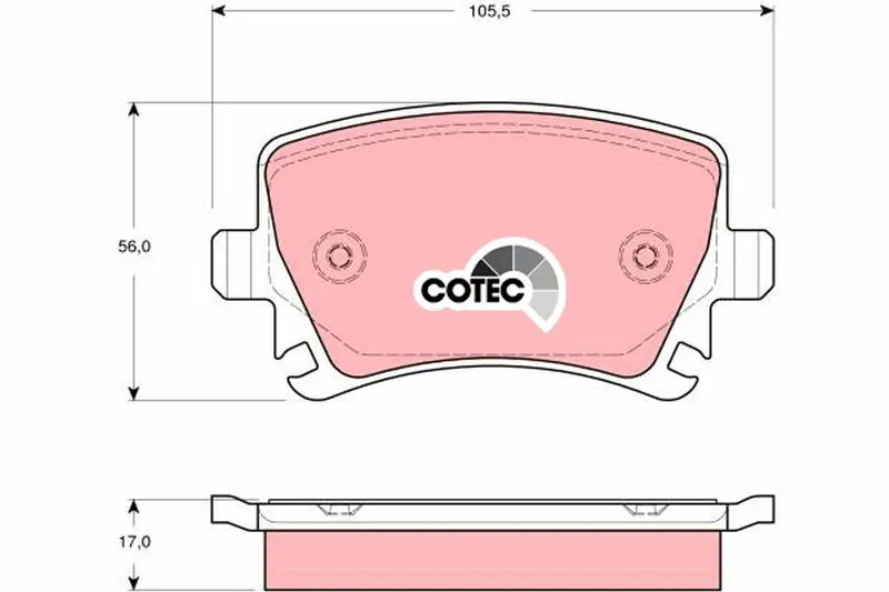 Handler.Part Brake pad set, disc brake TRW GDB1551 1