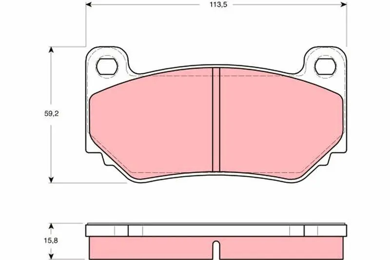 Handler.Part Brake pad set, disc brake TRW GDB1568 1