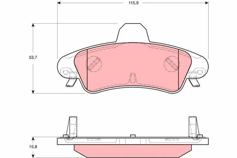 Handler.Part Brake pad set, disc brake TRW GDB1580 1