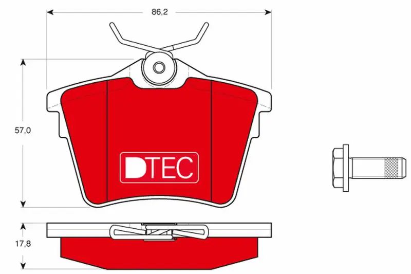 Handler.Part Brake pad set, disc brake TRW GDB1596DTE 1