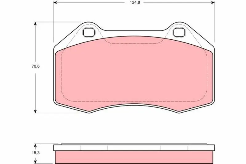 Handler.Part Brake pad set, disc brake TRW GDB1606 1