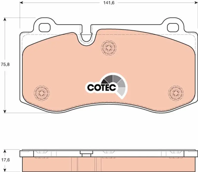 Handler.Part Brake pad set, disc brake TRW GDB1667 1