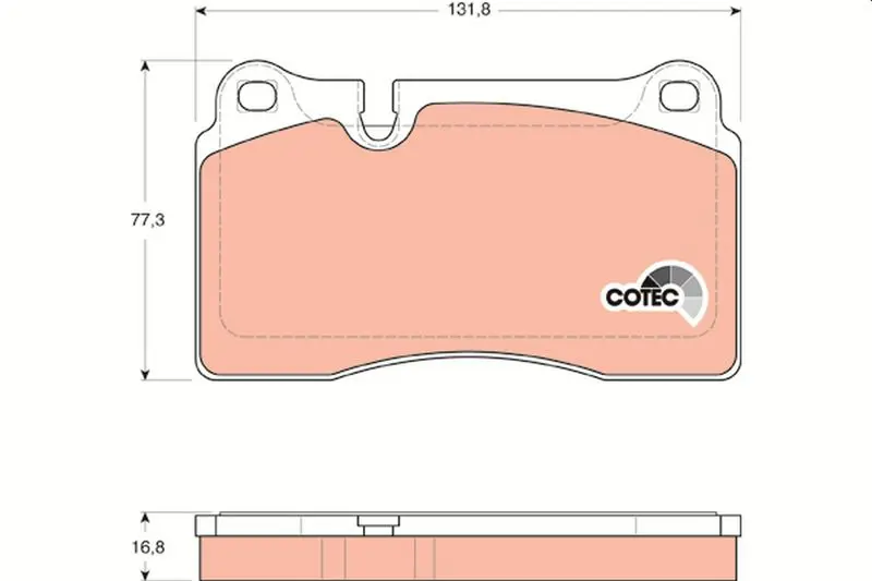 Handler.Part Brake pad set, disc brake TRW GDB1670 1