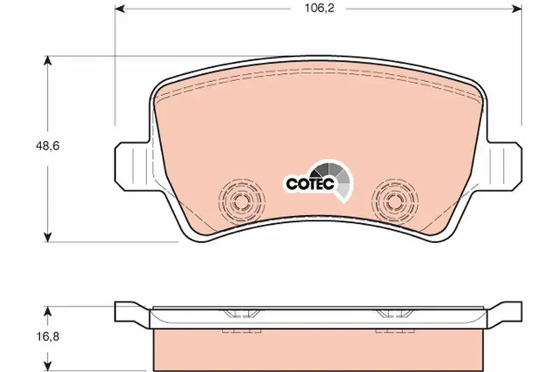 Handler.Part Brake pad set, disc brake TRW GDB1685 1