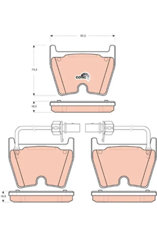 Handler.Part Brake pad set, disc brake TRW GDB1688 1