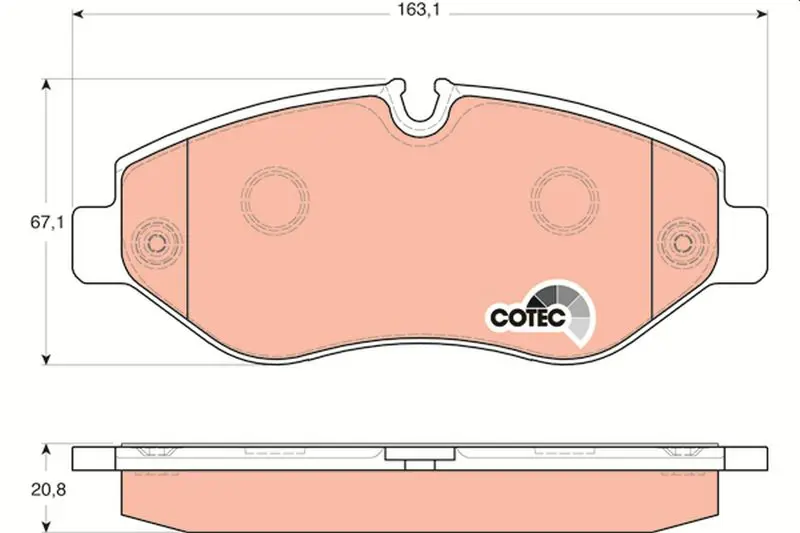 Handler.Part Brake pad set, disc brake TRW GDB1698 1