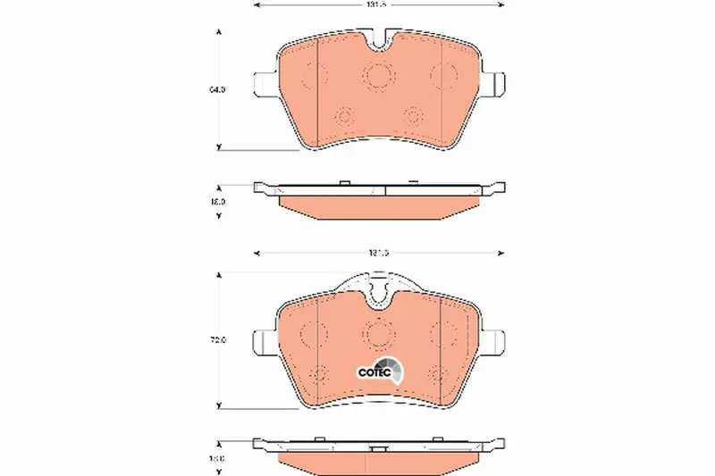 Handler.Part Brake pad set, disc brake TRW GDB1712 1