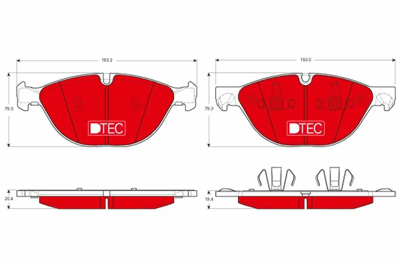 Handler.Part Brake pad set, disc brake TRW GDB1728DTE 1