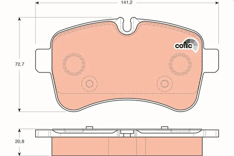 Handler.Part Brake pad set, disc brake TRW GDB1748 1