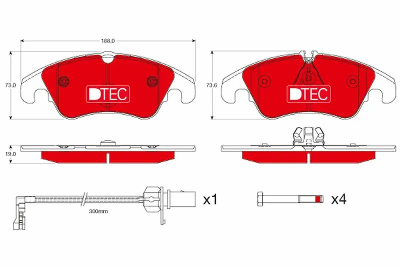 Handler.Part Brake pad set, disc brake TRW GDB1768DTE 1