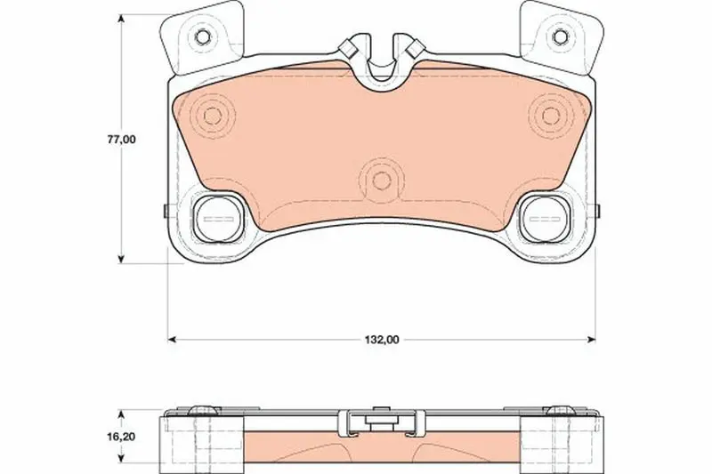 Handler.Part Brake pad set, disc brake TRW GDB1775 1