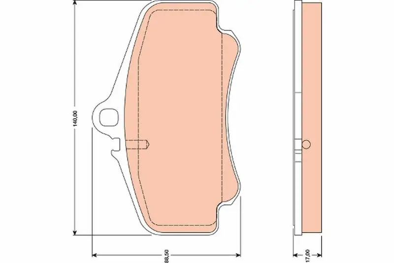 Handler.Part Brake pad set, disc brake TRW GDB1777 1