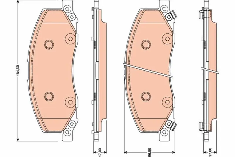 Handler.Part Brake pad set, disc brake TRW GDB1781 1