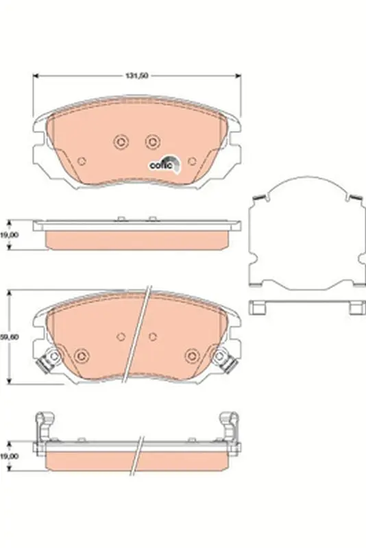 Handler.Part Brake pad set, disc brake TRW GDB1782 1