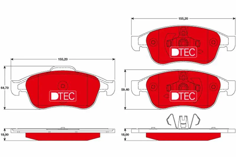 Handler.Part Brake pad set, disc brake TRW GDB1789DTE 1