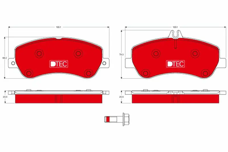 Handler.Part Brake pad set, disc brake TRW GDB1798DTE 1