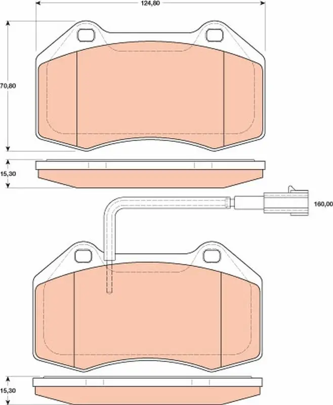 Handler.Part Brake pad set, disc brake TRW GDB1812 1