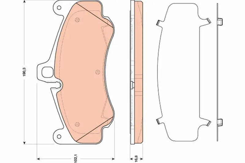 Handler.Part Brake pad set, disc brake TRW GDB1817 1