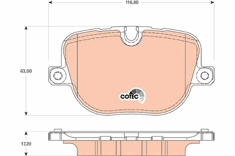 Handler.Part Brake pad set, disc brake TRW GDB1824 1