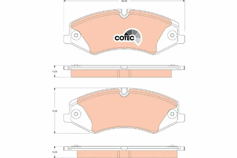 Handler.Part Brake pad set, disc brake TRW GDB1825 1