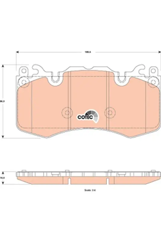 Handler.Part Brake pad set, disc brake TRW GDB1834 1