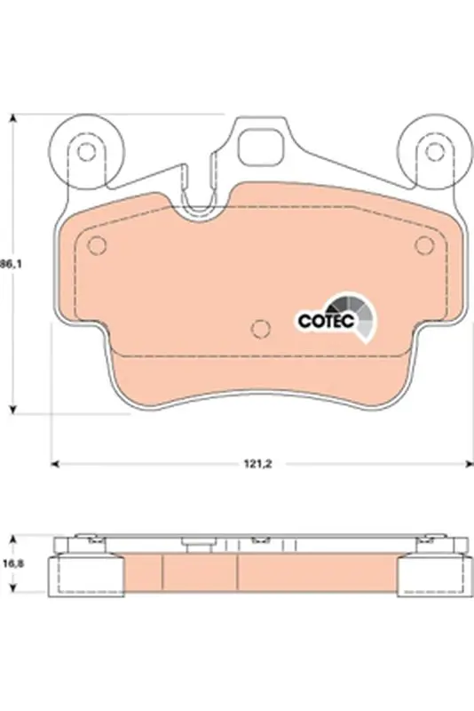 Handler.Part Brake pad set, disc brake TRW GDB1836 1